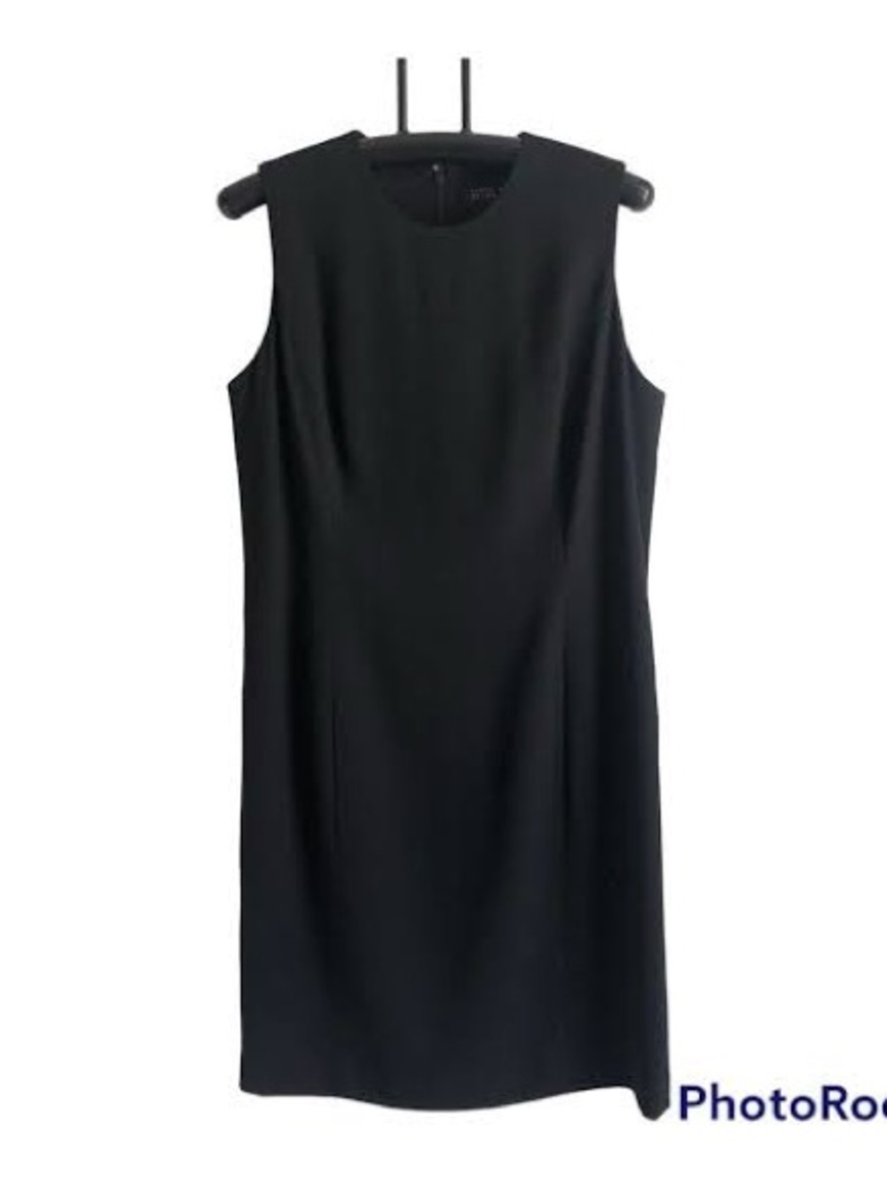 Linda Allard/Ellen Tracy Sleeveless Black Midi Shift Dress